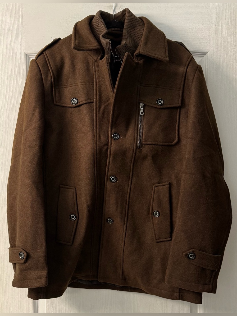 Heavyweight Fleece Double-Faced with Detachable Front Double Collar & Zipper